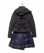 marithe francois girbaud LE JEAN DEマリテフランソワジルボー）の古着「リボンデザイン中綿コート」｜ネイビー