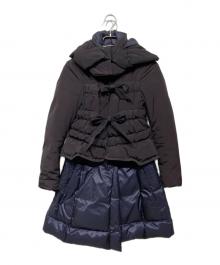 marithe francois girbaud LE JEAN DE（マリテフランソワジルボー）の古着「リボンデザイン中綿コート」｜ネイビー