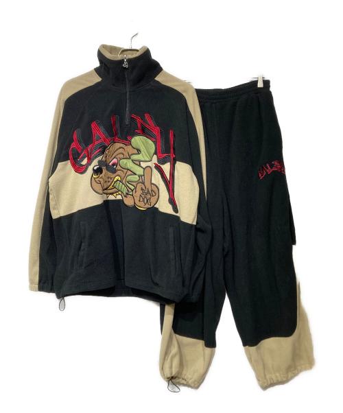 GALFY（ガルフィー）GALFY (ガルフィー) BAD DOGフリースセットアップ 143014 ブラック×ベージュ サイズ:Lの古着・服飾アイテム