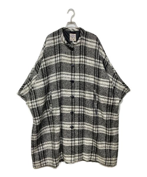 BAUM UND PFERDGARTEN（バウムウンドヘルガーデン）BAUM UND PFERDGARTEN (バウムウンドヘルガーデン) チェックワイドコート ホワイト×ブラック サイズ:34の古着・服飾アイテム