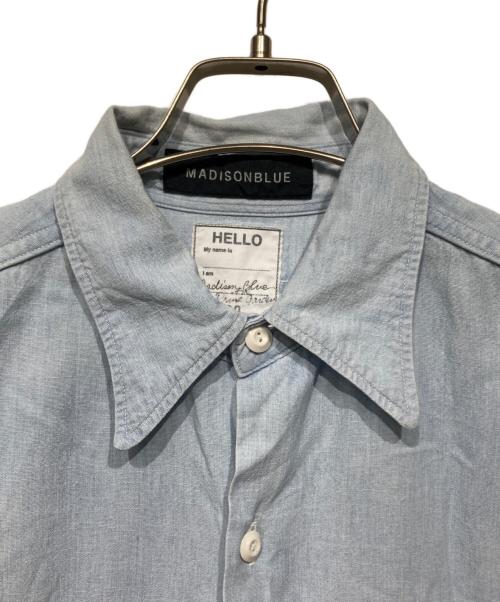 MADISON BLUE（マディソンブルー）MADISON BLUE (マディソンブルー) HAMPTON CHAMBRAY OP（ハンプトン シャンブレー） ブルー サイズ:00（XS）の古着・服飾アイテム