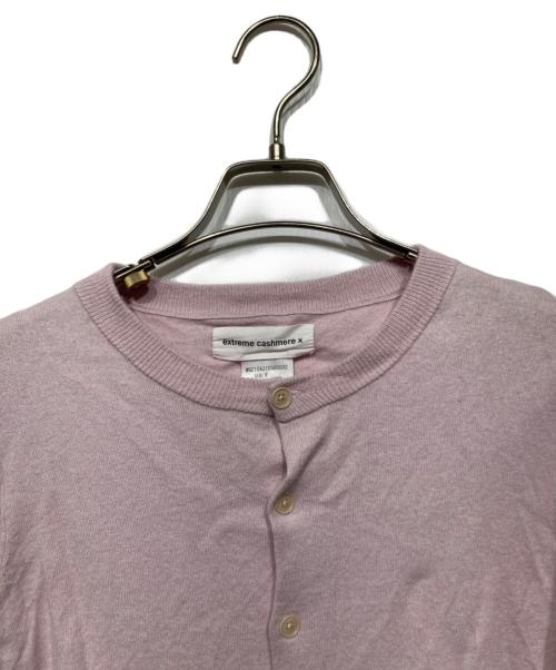 extreme cashmere（エクストリーム カシミア）extreme cashmere (エクストリーム カシミア) コットンカシミヤカーディガン WGZ10A2105D0002 ピンク サイズ:Freeの古着・服飾アイテム