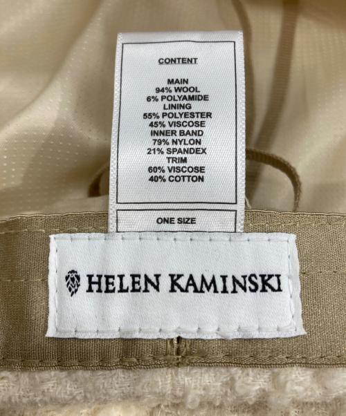 HELEN KAMINSKI（ヘレンカミンスキー）HELEN KAMINSKI (ヘレンカミンスキー) ツイードベレー帽 ベージュの古着・服飾アイテム