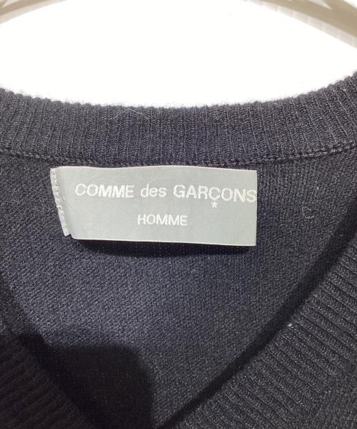 COMME des GARCONS HOMME（コムデギャルソン オム）COMME des GARCONS HOMME (コムデギャルソン オム) Vネックニット ブラック サイズ:記載なしの古着・服飾アイテム