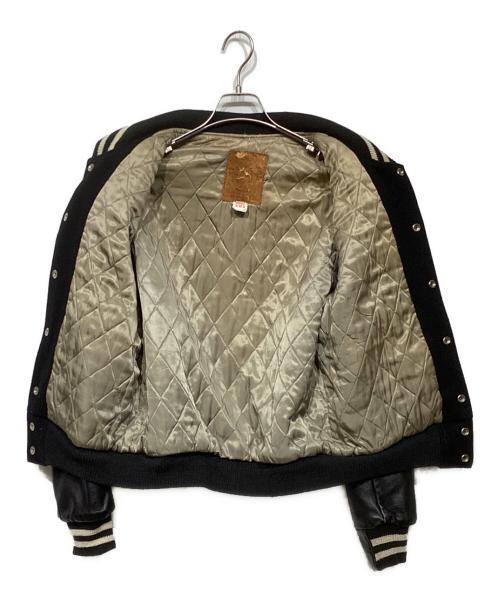 Golden Bear（ゴールデンベア）Golden Bear (ゴールデンベア) 袖レザースタジャン ブラック サイズ:Mの古着・服飾アイテム