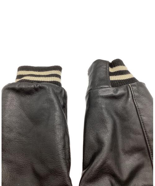 Golden Bear（ゴールデンベア）Golden Bear (ゴールデンベア) 袖レザースタジャン ブラック サイズ:Mの古着・服飾アイテム