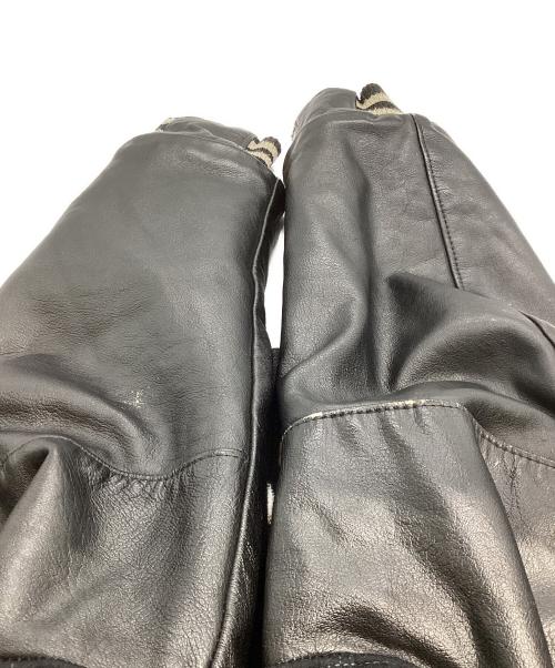 Golden Bear（ゴールデンベア）Golden Bear (ゴールデンベア) 袖レザースタジャン ブラック サイズ:Mの古着・服飾アイテム