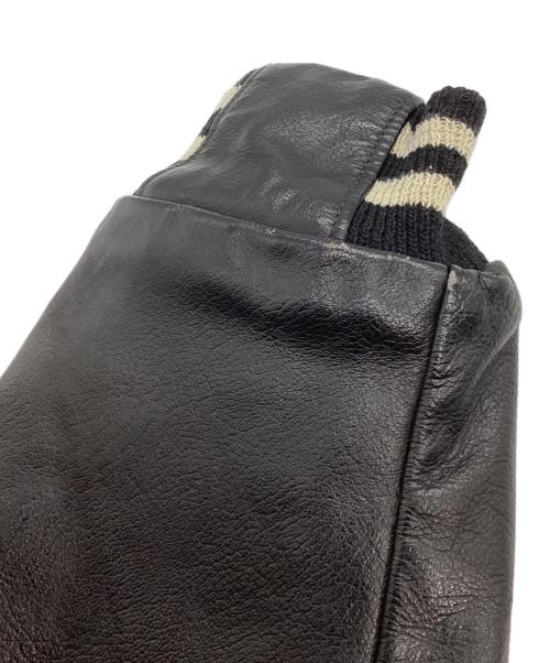 Golden Bear（ゴールデンベア）Golden Bear (ゴールデンベア) 袖レザースタジャン ブラック サイズ:Mの古着・服飾アイテム