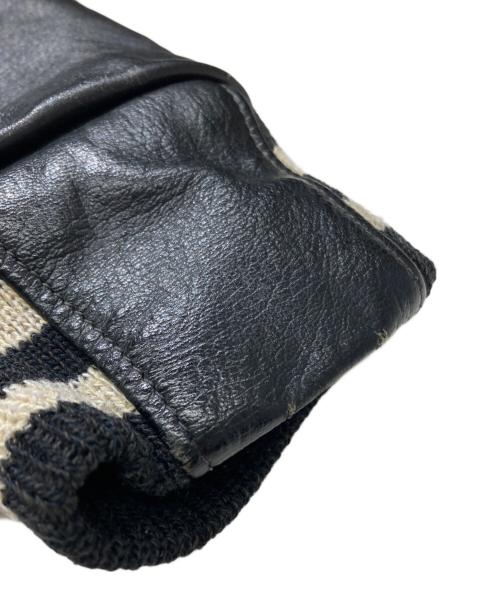 Golden Bear（ゴールデンベア）Golden Bear (ゴールデンベア) 袖レザースタジャン ブラック サイズ:Mの古着・服飾アイテム