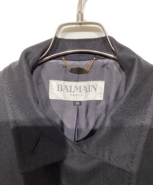BALMAIN（バルマン）BALMAIN (バルマン) カシミヤコート ブラック サイズ:13の古着・服飾アイテム