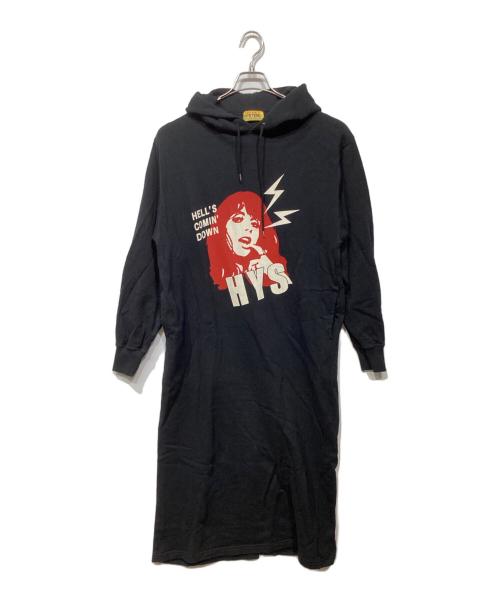 Hysteric Glamour（ヒステリックグラマー）Hysteric Glamour (ヒステリックグラマー) HELL' S COMIN' DOWN パーカーワンピース ブラック サイズ:FREEの古着・服飾アイテム