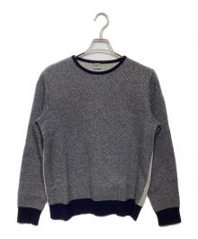 JIL SANDER（ジルサンダー）の古着「ウールニット」｜グレー×ネイビー
