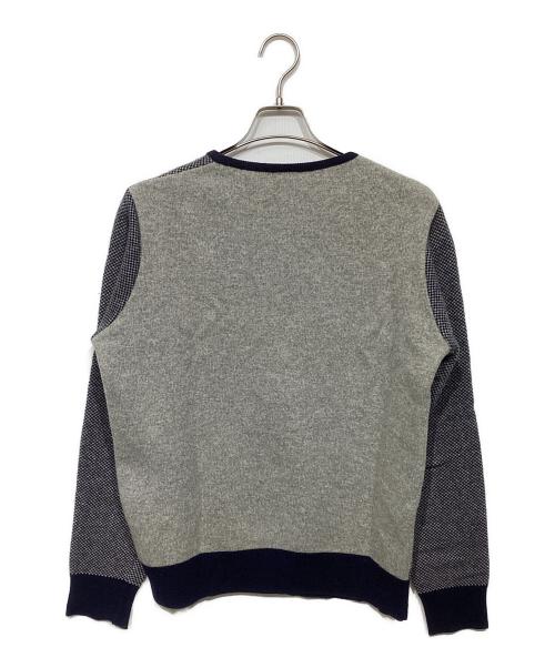 JIL SANDER（ジルサンダー）JIL SANDER (ジルサンダー) ウールニット グレー×ネイビー サイズ:記載なしの古着・服飾アイテム