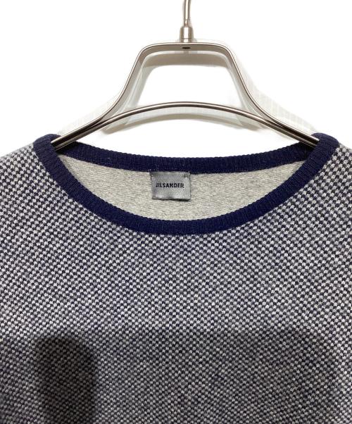JIL SANDER（ジルサンダー）JIL SANDER (ジルサンダー) ウールニット グレー×ネイビー サイズ:記載なしの古着・服飾アイテム