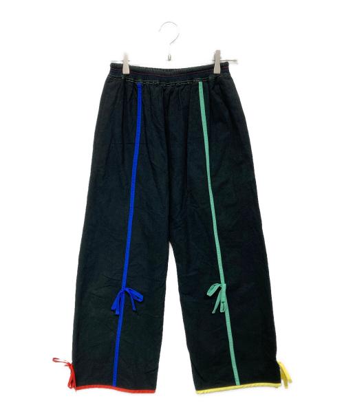 RHODOLIRION（ロドリリオン）RHODOLIRION (ロドリリオン) カラーテープパンツ ブラックの古着・服飾アイテム