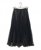 UN3D.アンスリード）の古着「MESH ORIGAMI PLEATS SK(メッシュ オリジナル プリーツ）」｜ブラック