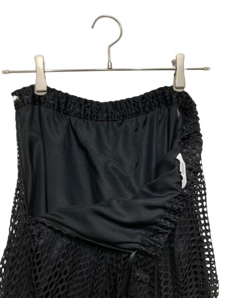 UN3D.（アンスリード）UN3D. (アンスリード) MESH ORIGAMI PLEATS SK(メッシュ オリジナル プリーツ） ブラック サイズ:36の古着・服飾アイテム