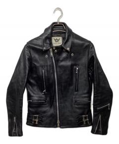 中古・古着通販】666 (666) ダブルライダースジャケット ブラック