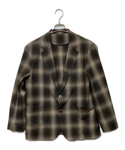 SOPHNET.（ソフネット）SOPHNET. (ソフネット) HIGH-TWIST OMBRE CHECK JACKET SPNT-252029 ブラウン サイズ:1の古着・服飾アイテム