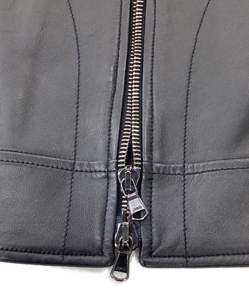 DENIM（デニム）DENIM (デニム) ラムレザージャケット　02-08-45-08002 ブラック サイズ:50の古着・服飾アイテム