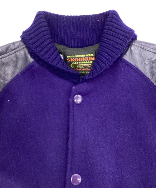 skookum（スクーカム）skookum (スクーカム) スタジャン パープル サイズ:38の古着・服飾アイテム