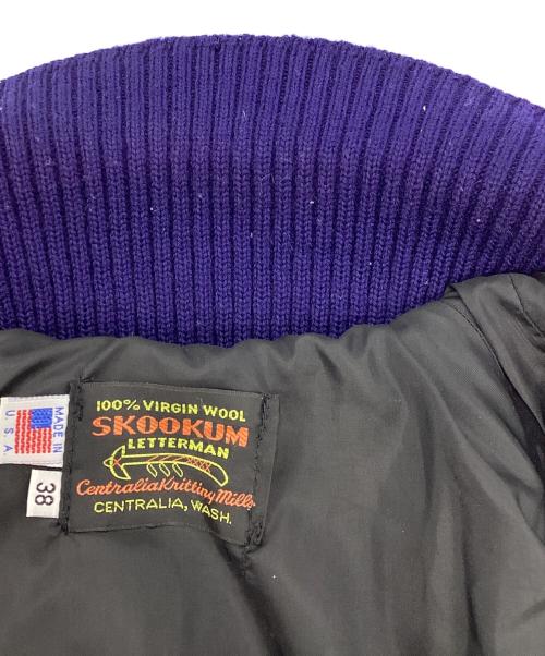 skookum（スクーカム）skookum (スクーカム) スタジャン パープル サイズ:38の古着・服飾アイテム