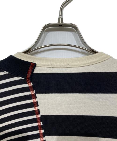 kolor/BEACON（カラービーコン）kolor/BEACON (カラービーコン) swiching border longsleeve t-shirt ホワイト×ブラック サイズ:3の古着・服飾アイテム