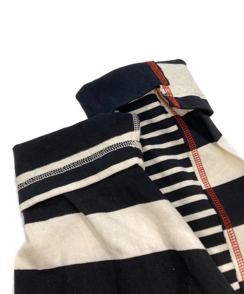 kolor/BEACON（カラービーコン）kolor/BEACON (カラービーコン) swiching border longsleeve t-shirt ホワイト×ブラック サイズ:3の古着・服飾アイテム