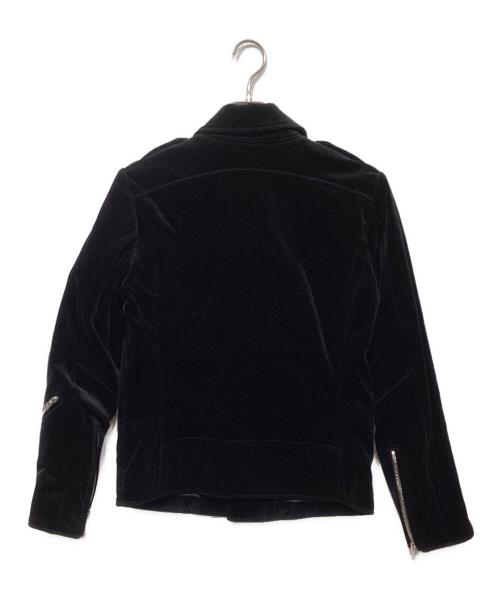 1piu1uguale3（ウノピュウノウグァーレトレ）1piu1uguale3 (ウノピュウノウグァーレトレ) ベルベットライダースジャケット MRB160 ブラック サイズ:3の古着・服飾アイテム