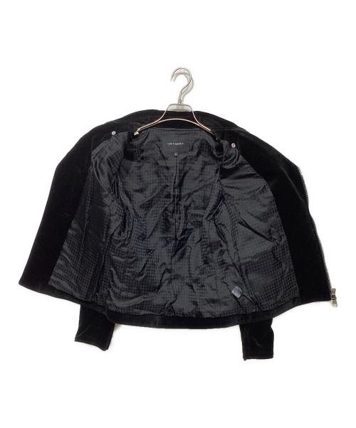 1piu1uguale3（ウノピュウノウグァーレトレ）1piu1uguale3 (ウノピュウノウグァーレトレ) ベルベットライダースジャケット MRB160 ブラック サイズ:3の古着・服飾アイテム