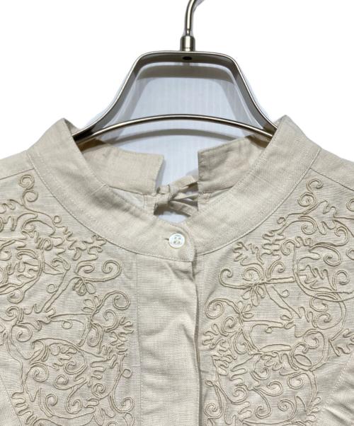 ne quittez pas（ヌキテパ）ne quittez pas (ヌキテパ) Heavy Linen Code Emb Shirts Dress ホワイト サイズ:記載なしの古着・服飾アイテム