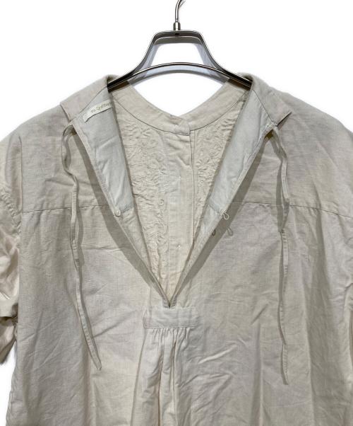 ne quittez pas（ヌキテパ）ne quittez pas (ヌキテパ) Heavy Linen Code Emb Shirts Dress ホワイト サイズ:記載なしの古着・服飾アイテム