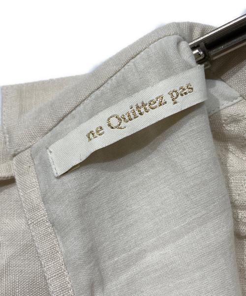 ne quittez pas（ヌキテパ）ne quittez pas (ヌキテパ) Heavy Linen Code Emb Shirts Dress ホワイト サイズ:記載なしの古着・服飾アイテム