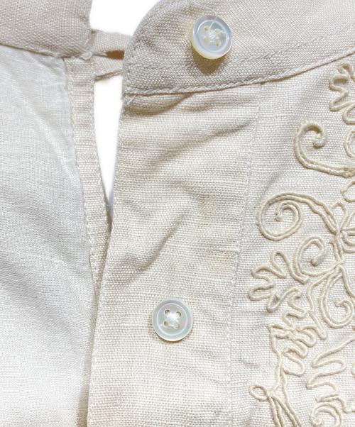 ne quittez pas（ヌキテパ）ne quittez pas (ヌキテパ) Heavy Linen Code Emb Shirts Dress ホワイト サイズ:記載なしの古着・服飾アイテム