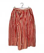 apuntobアプントビー）の古着「GATHERED PANT」｜レッド×ホワイト