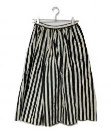 apuntob（アプントビー）の古着「GATHERED PANT」｜ブラック×ホワイト