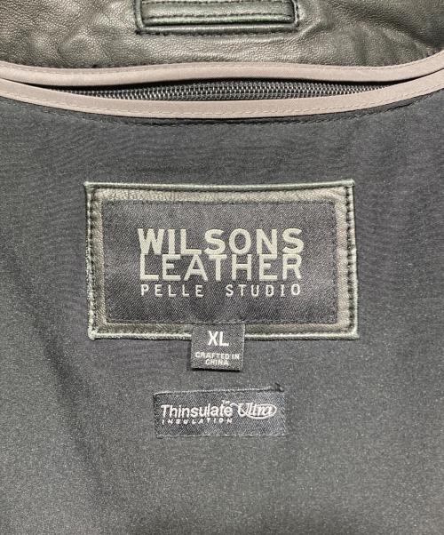 wilsons leather（ウィルソンズレザー）wilsons leather (ウィルソンズレザー) ライナー付レザーカーコート ブラック サイズ:XLの古着・服飾アイテム