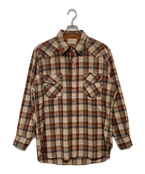 PENDLETON（ペンドルトン）PENDLETON (ペンドルトン) ウエスタンシャツ ブラウン×ホワイト サイズ:Lの古着・服飾アイテム