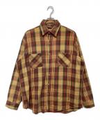 big macビッグマック）の古着「ヘビーチェックネルシャツ」｜ブラウン×レッド