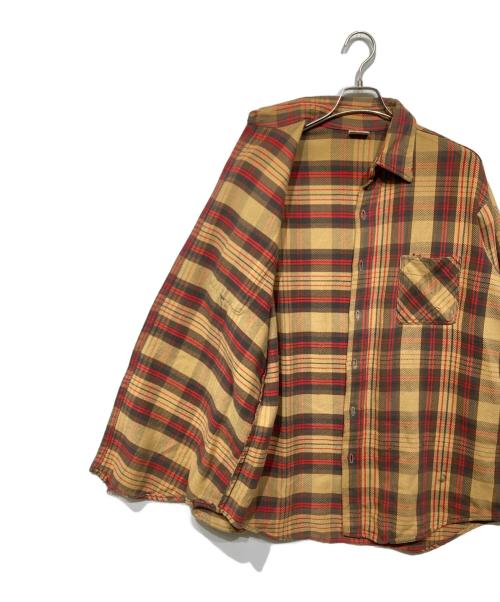 big mac（ビッグマック）big mac (ビッグマック) 70’S　ヘビーチェックネルシャツ ブラウン×レッド サイズ:記載なしの古着・服飾アイテム