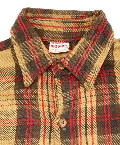 big mac（ビッグマック）big mac (ビッグマック) ヘビーチェックネルシャツ ブラウン×レッド サイズ:記載なしの古着・服飾アイテム
