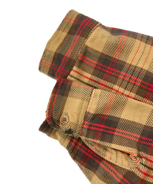 big mac（ビッグマック）big mac (ビッグマック) ヘビーチェックネルシャツ ブラウン×レッド サイズ:記載なしの古着・服飾アイテム