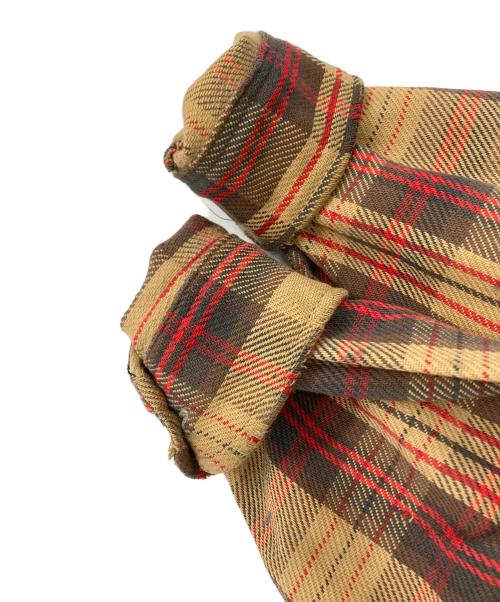 big mac（ビッグマック）big mac (ビッグマック) ヘビーチェックネルシャツ ブラウン×レッド サイズ:記載なしの古着・服飾アイテム