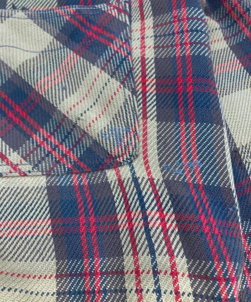 big mac（ビッグマック）big mac (ビッグマック) ヘビーチェックネルシャツ ブラウン×レッド サイズ:記載なしの古着・服飾アイテム