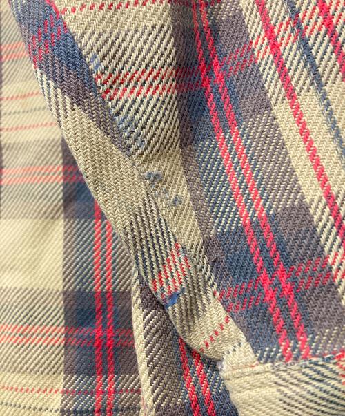 big mac（ビッグマック）big mac (ビッグマック) ヘビーチェックネルシャツ ブラウン×レッド サイズ:記載なしの古着・服飾アイテム