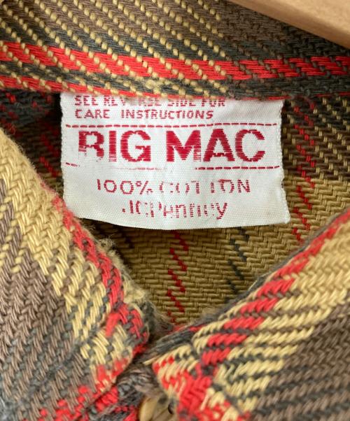 big mac（ビッグマック）big mac (ビッグマック) 70’S　ヘビーチェックネルシャツ ブラウン×レッド サイズ:記載なしの古着・服飾アイテム