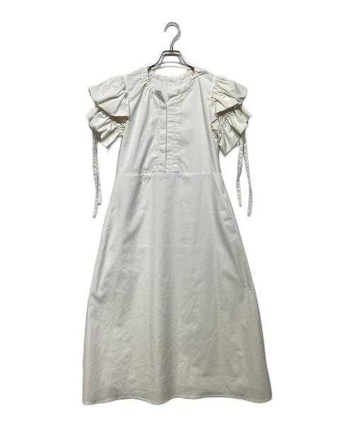 St.cecilia（セントセシリア）St.cecilia (セントセシリア) スフレスリーブワンピース ホワイト サイズ:Freeの古着・服飾アイテム