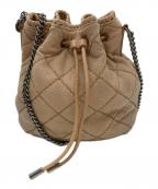 STELLA McCARTNEYステラマッカートニー）の古着「キルティング巾着ショルダーバッグ」｜ピンク