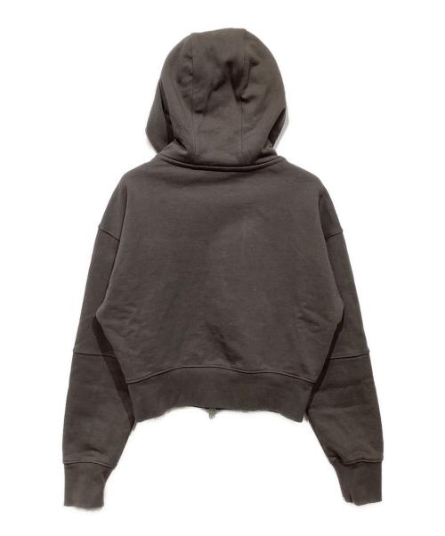 MARITHE+FRANCOIS GIRBAUD（マリテフランソワジルボー）MARITHE+FRANCOIS GIRBAUD (マリテフランソワジルボー) W CLASSIC LOGO CROP HOODIE ZIPUP グレー サイズ:Sの古着・服飾アイテム