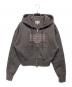 MARITHE+FRANCOIS GIRBAUD（マリテフランソワジルボー）の古着「W CLASSIC LOGO CROP HOODIE ZIPUP」｜グレー
